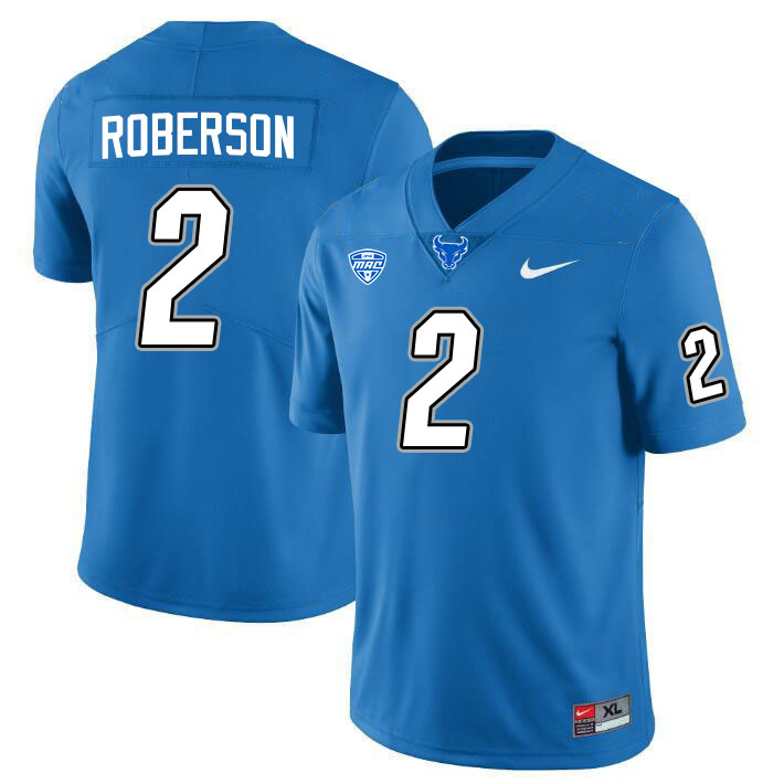 Ta'Quan Roberson UB Bulls Jersey,University Of Buffalo Bulls #2 Ta'Quan Roberson Jersey Youth-Blue